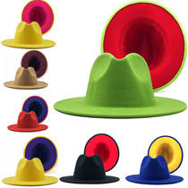 fedoras Fedora hat mixed colors Jazz hats cowboy hat for wom