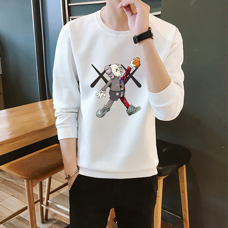 卫衣男2019秋冬新款男士宽松圆领卫衣潮流T恤青少年韩版上衣潮