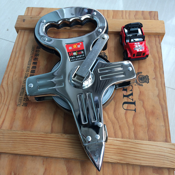 Moriano Large Shelf 50 m 100 m Shelf Ruler Stainless Steel Handheld Steel Frame Work Site Wear measuring tape