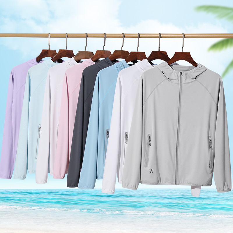 Sunscreen Sunscreen Men Ultra-thin Breath Outdoor Sun Clothes Women Light Ice Wire Dry Dry Sunscreen Couple Summer Couple