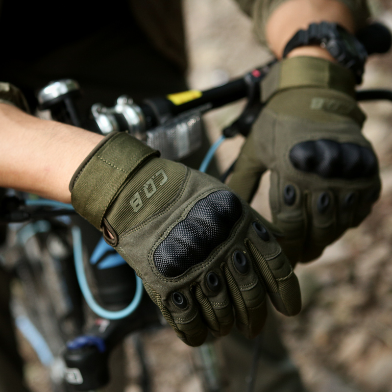 CQB outdoor tactical full finger glove male special forces autumn riding o note anti-slip black hawk combat protection fitness gloves