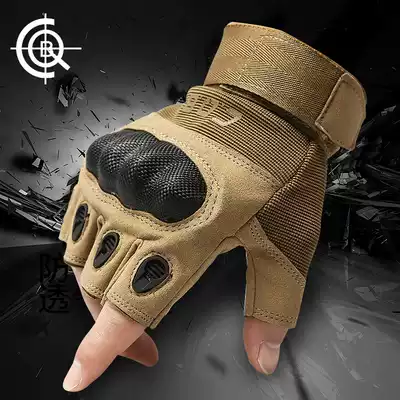 CQB outdoor tactical gloves summer Men half finger gloves Oji Special Forces equipment anti-cut wear half finger riding gloves