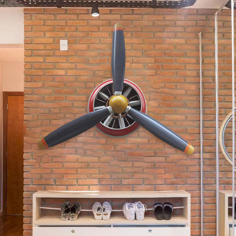 Retro Iron Airplane Propeller Engine Industrial Style Cultural Wall Decoration Restaurant Bar Background Wall Hanging Decoration Retro Iron Airplane Propeller Engine Industrial Style Cultural Wall Decoration Restaurant Bar Background Wall Hanging Decoration