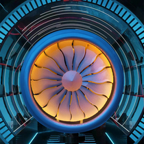 Bar ktv aircraft engine turbofan engine atmosphere device background wall industrial fan rotating luminous decoration