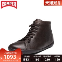 Camper Watches Mens Shoes Peu Cami Retro Casual Short Boots Trend Autumn and Winter Black Comfortable Joker High Shoes