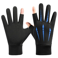 [Обновление] Черно -синий утечка два пальца (сенсорный экран/анти -Слип/Вильхатный/Уронный водонепроницаемый)^_^