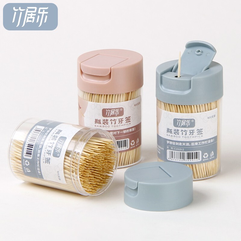 Toothpick Box for Home Use, Disposable Toothpick Tool, Fruit Bamboo Skewers, Commercial Use, Personalized Creative Tube Packaging, Portable, 2026 New Model