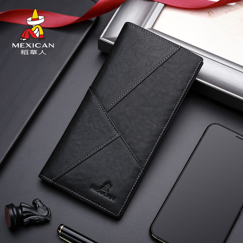 Scarecrow Men's Wallet Genuine Leather 2021 New Wallet Cowhide Long Wallet Male Wallet Tide Young