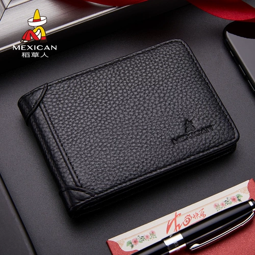 Кожаный бумажник, ультратонкий чехол для водительских прав, универсальный портативный картхолдер, из натуральной кожи