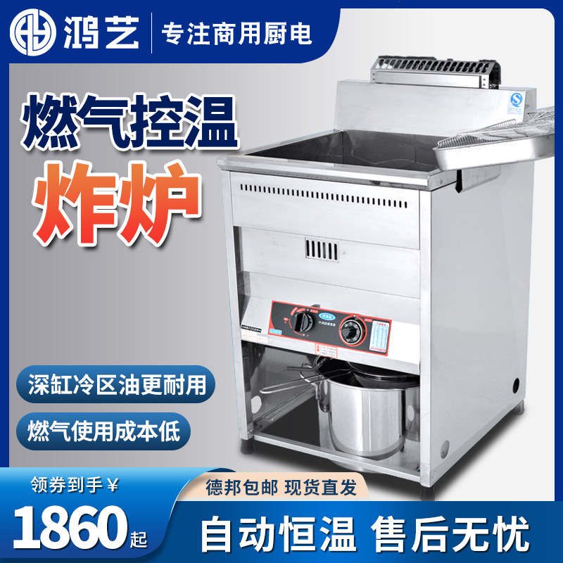 Ma Furnace vertical gas fryer commercial large-capacity fryer constant temperature gas fryer single-cylinder fryer