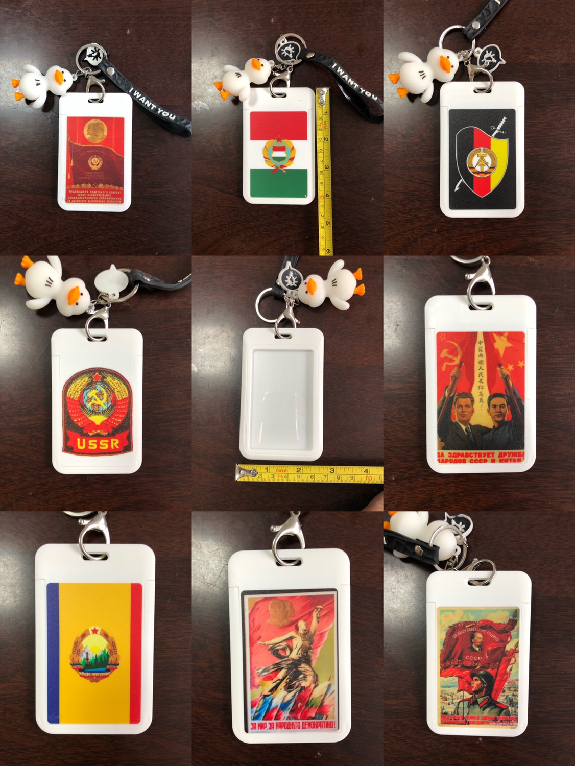 Customized version of Soviet style work card student card holder
