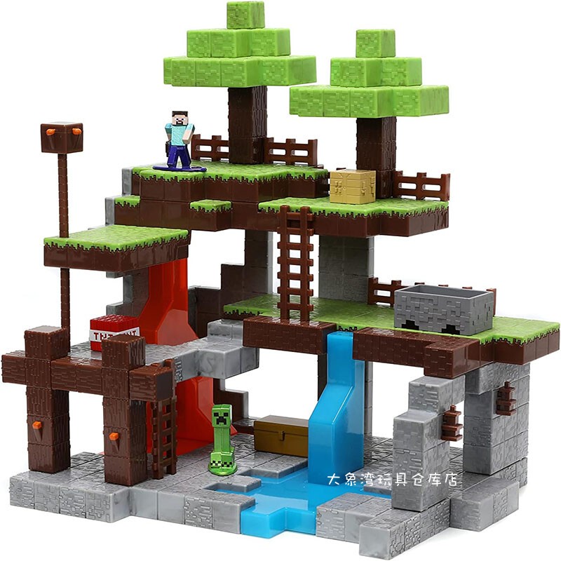 Minecraft Peripheral Scene Toys Nano Castle Alloy Figure Model Metal Die-Cast Collectible Ornament
