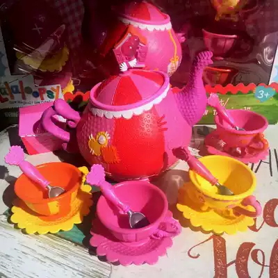 Foreign trade export girl children's home wine toy Lele Angel afternoon tea plastic tea set suitable for gift