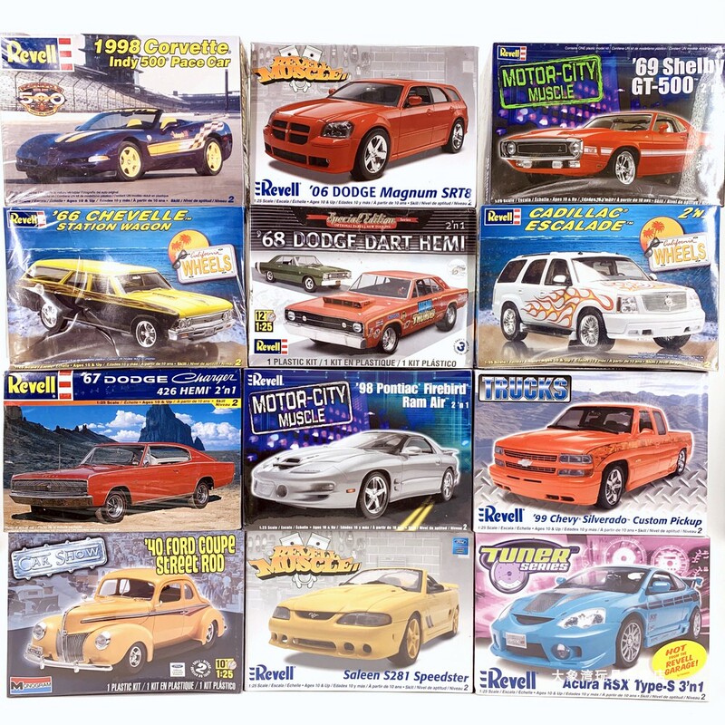 Lihua Revell Car Model Plastic Assembly Kit 1:24 1:25 Car Model Basic Model Requires Assembly and Glue Application