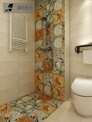 Personality hand painted flowers and birds flower tiles kitchen balcony dressing room antique brick dining room background wall tile 300x300