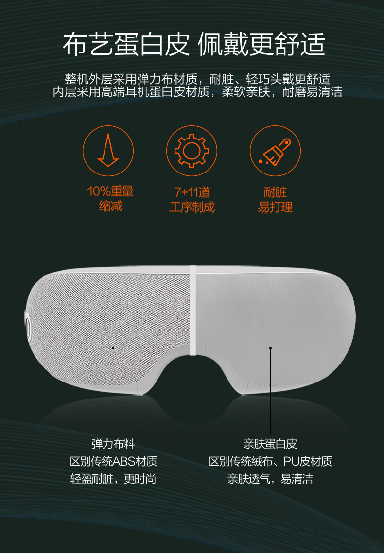 摩摩哒 眼部舒压按摩仪 蛋白皮亲肤内表 图13