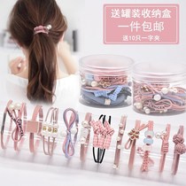 Rubber band lady with thickness removed hair 100 hitch lap beauty hair salon woman pregnant woman with soft head flower tightness 