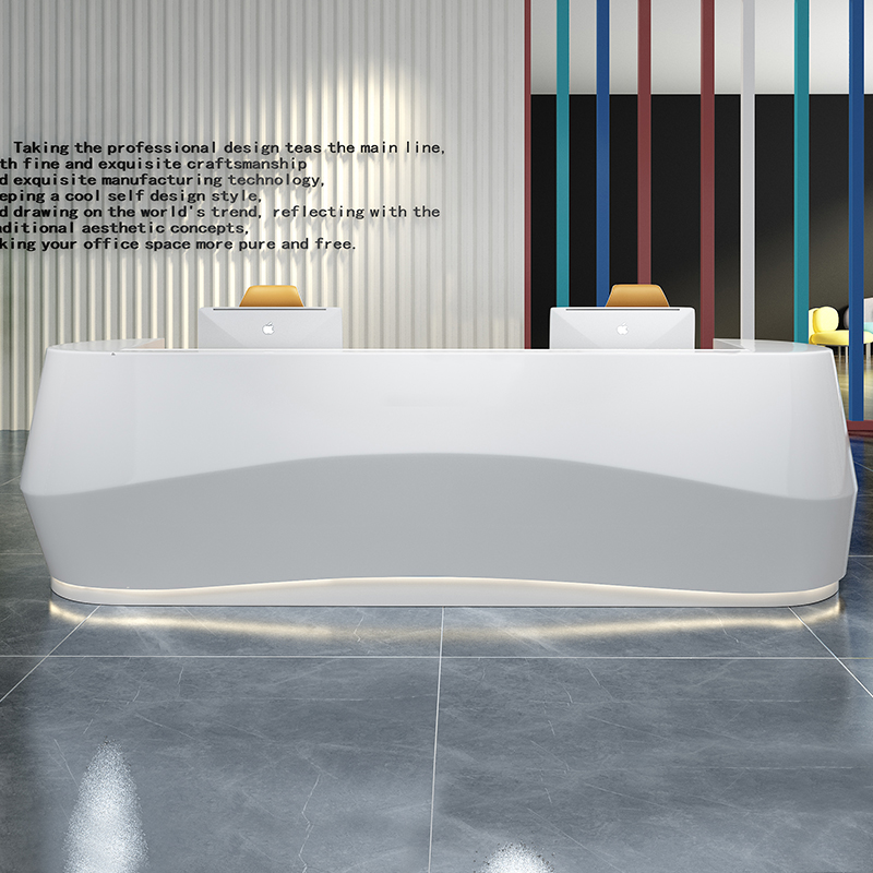 Paint front desk Bar cash register counter Beauty salon Hotel welcome counter Company reception desk Office front desk table Modern