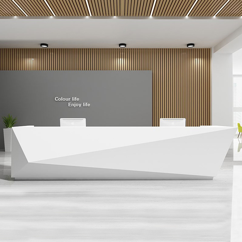 Spot shaped paint front desk reception desk Simple modern beauty salon bar cash register counter Company office front desk table