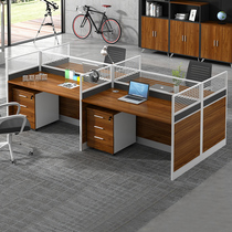 Staff desk 6 Four 4 people simple modern screen partition staff Station card holder office furniture table and chair combination