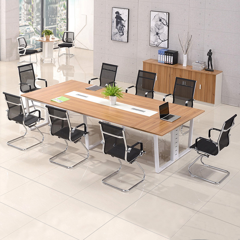 Suzhou office furniture steel frame conference table and chair combination board long table simple meeting table negotiation table simple and modern