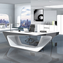 White paint boss table desk simple modern female presidents desk fashion atmosphere manager boss table big class