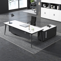 Simple modern desk office furniture boss table manager table and chair combination panel large class