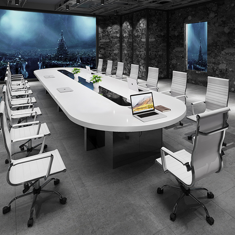 Simply modern long desk furniture paint desk large conference table rectangular table to negotiate table and chair combination