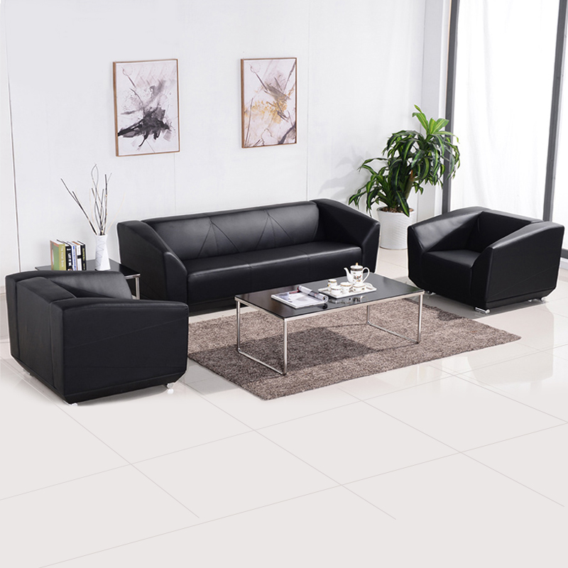 Leisure Manager Office Sofa Fashion Brief Business Reception Sofa Trio Meeting Room Sipi Negotiate Sofa