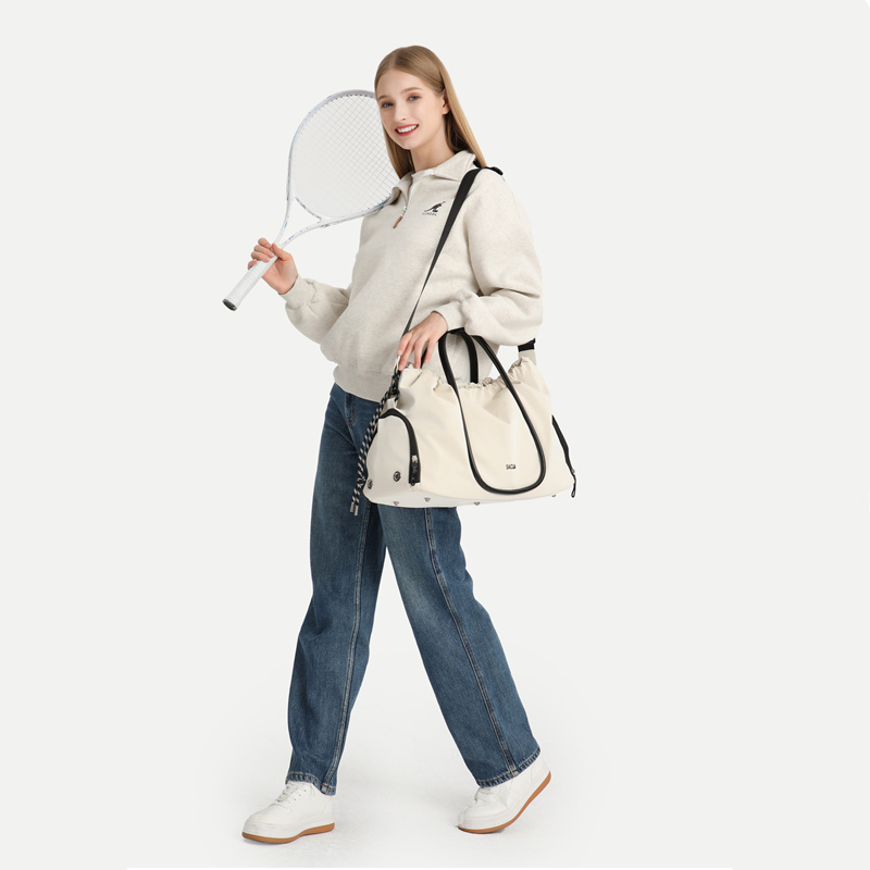 Sports and Fitness Crossbody Large Bag for Men and Women, Shoe Compartment with Dry and Wet Separation, Travel Bag, Badminton, Tennis, Yoga, Swimming Bag