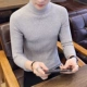 Áo len nam 2019 thu đông mới Hàn Quốc nam nửa cổ áo thủy triều Slim áo len dài tay cơ bản dệt kim - Hàng dệt kim