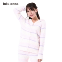 Tutuanna nhà dịch vụ nữ Nhật Bản sọc áo khoác trùm đầu áo ngủ đồ lót nam 