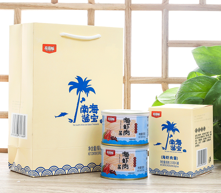 海南三亚特产花园畈海虾肉酱海鲜拌饭拌面酱海