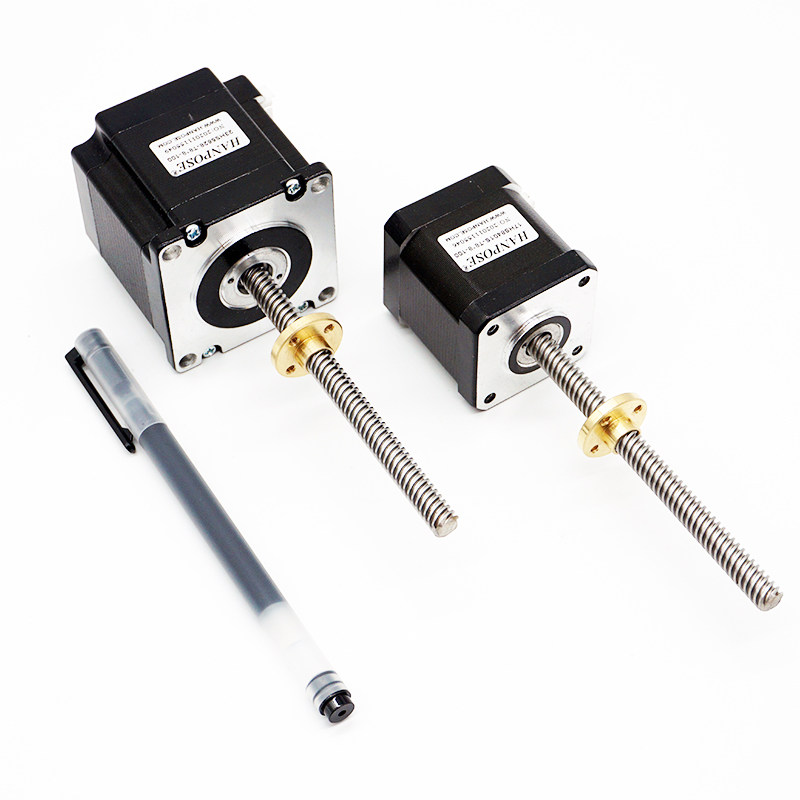 Linear motor T-type screw lever guide screw guide bench bearing 57 42 stepping pulse motor back and forth positioning