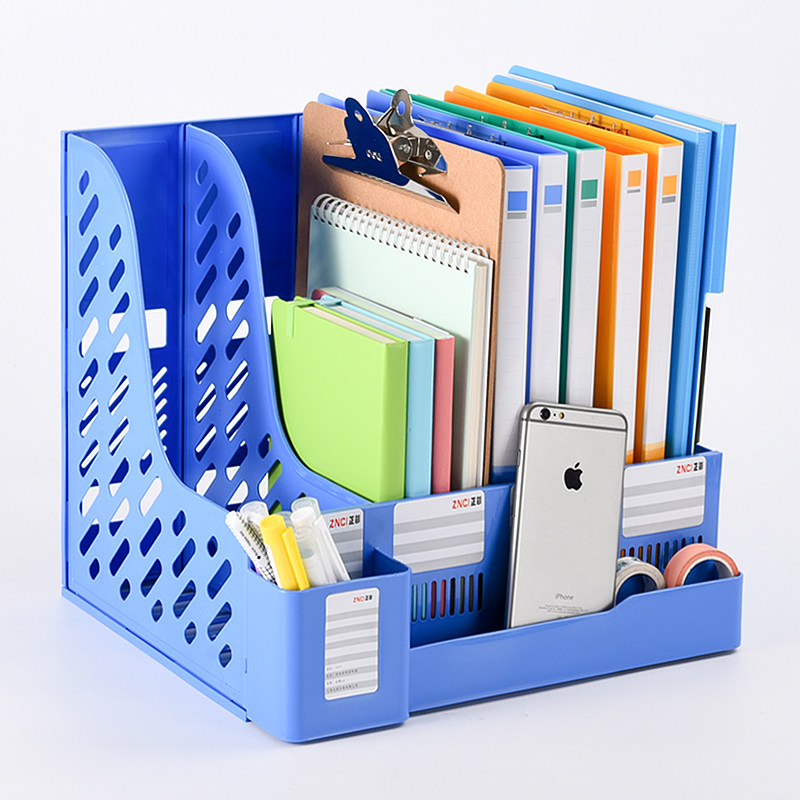 Two padded document racks Basket 4 columns 3 columns Office supplies Archive Bags Folder Book stands Storage boxes Tray baskets Student bookshelves Simple desktop bookshelves Tabletop stationery