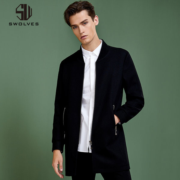 七匹狼旗下 圣沃斯 男式中长款羊毛呢大衣外套 天猫优惠券折后￥339包邮（￥639-300）