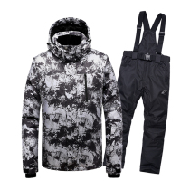 Outdoor ski suit mens suit Korean version thickened waterproof breathable windproof snow suit mens warm minus 30