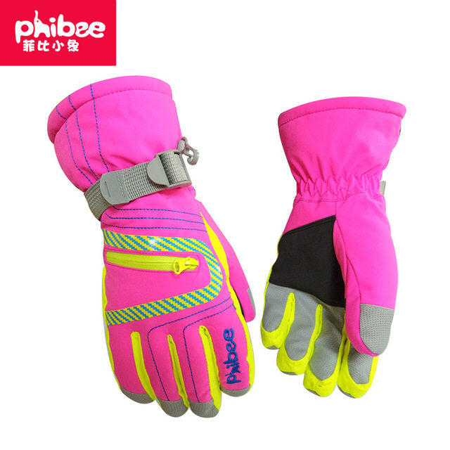 Outdoor Ski Gloves for men and women Children's winter thickened windproof and waterproof bicycling gloves Snow and rural tourism equipment