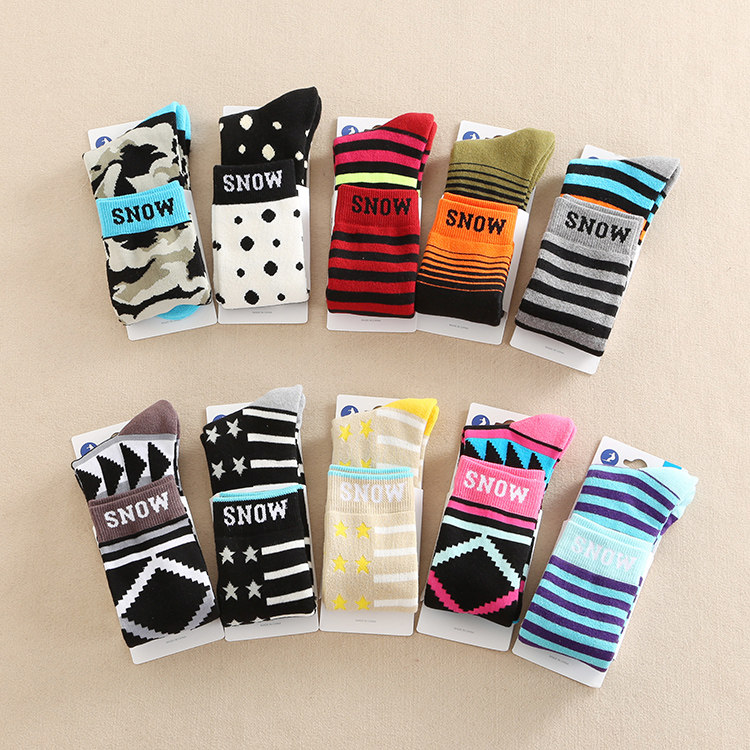 Ski socks Men's daughter children's outdoor mountaineering stockings Sports socks Veneer double board ski socks thicken warm