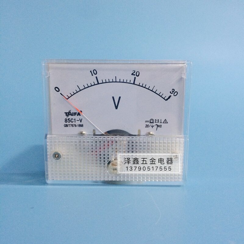 Pointer ammeter head 85C1 DC ammeter voltmeter 100V3A10A30MA50MA100UA200MA
