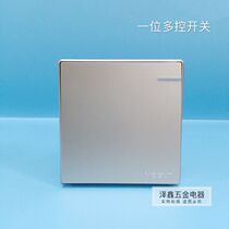 Meishang Q5 switch Champagne gold 86 type one multi-control large board switch One multi-channel control panel switch