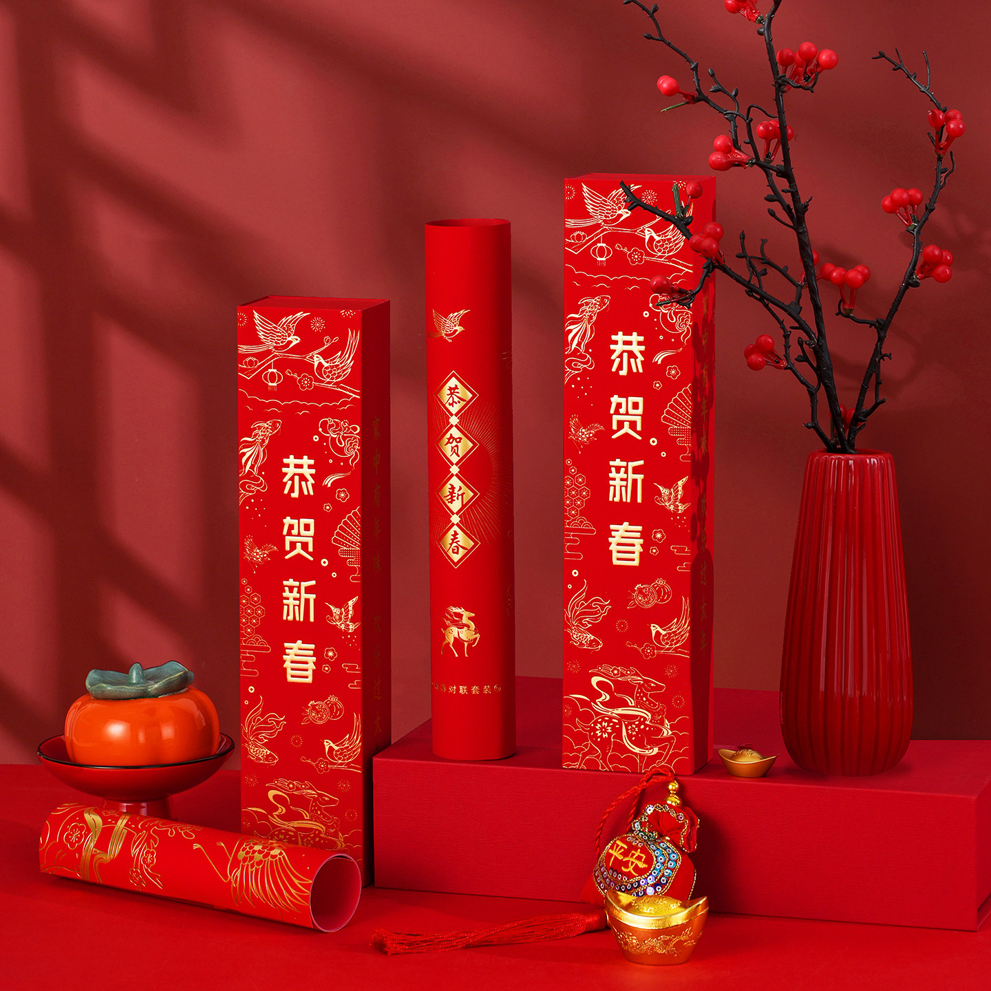 故宫文化对联2026新款礼盒装适合春节贴什么？