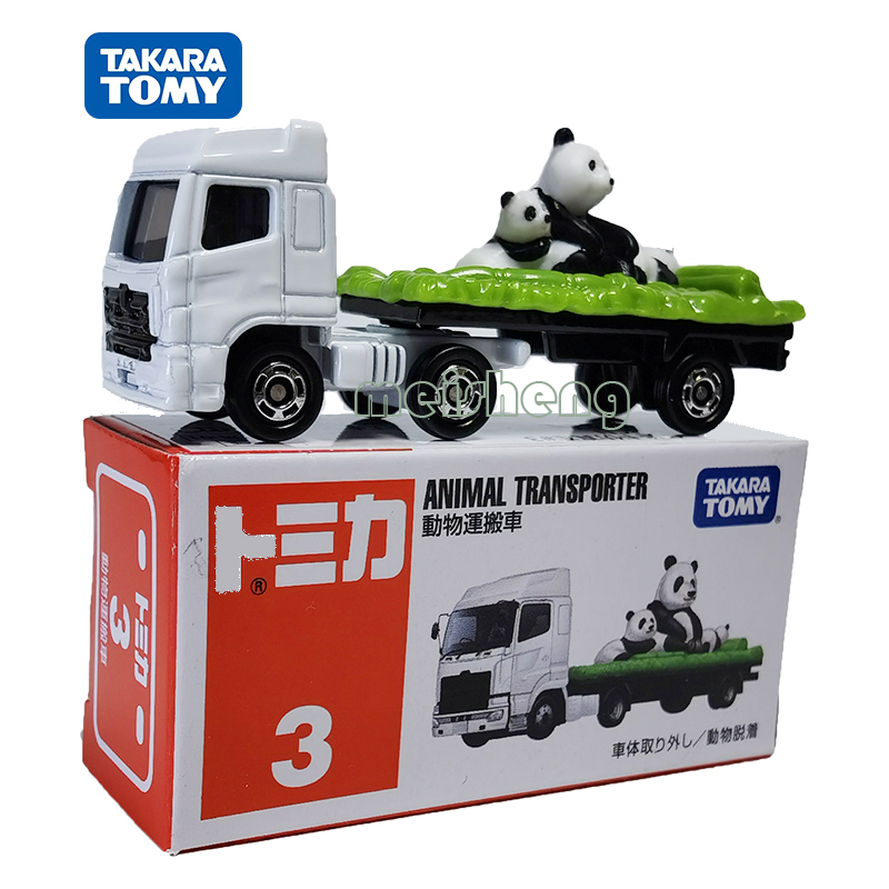 Tomy 多美卡仿真合金小汽车模型男玩具3号动物大熊猫搬运车4308