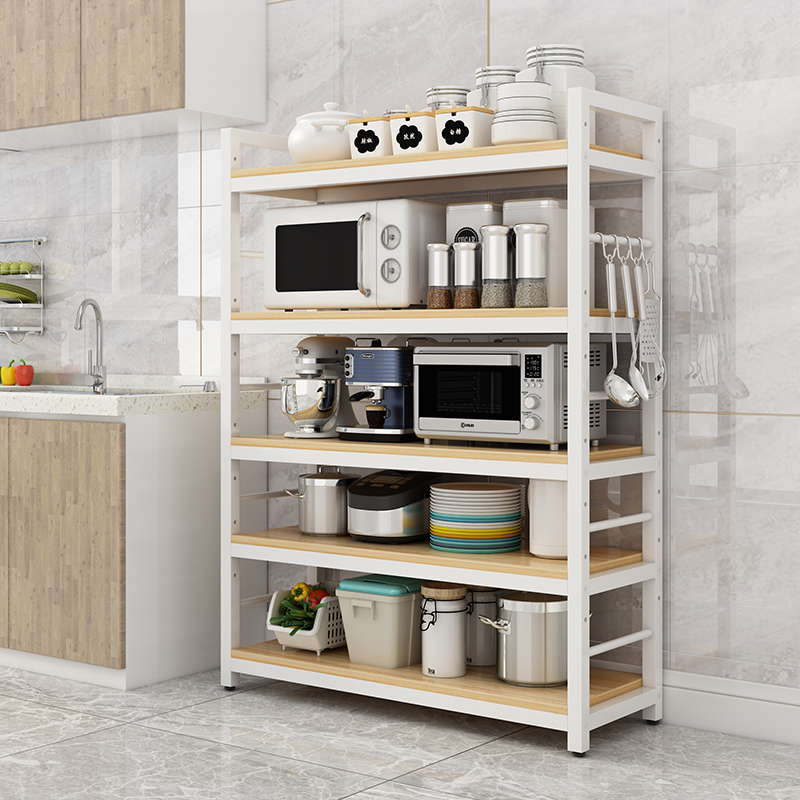 Kitchen Large Capacity Shelving With Floor Multilayer Microwave Oven Oven Appliances Overall Cabinet Multifunction Pan Equipped shelf