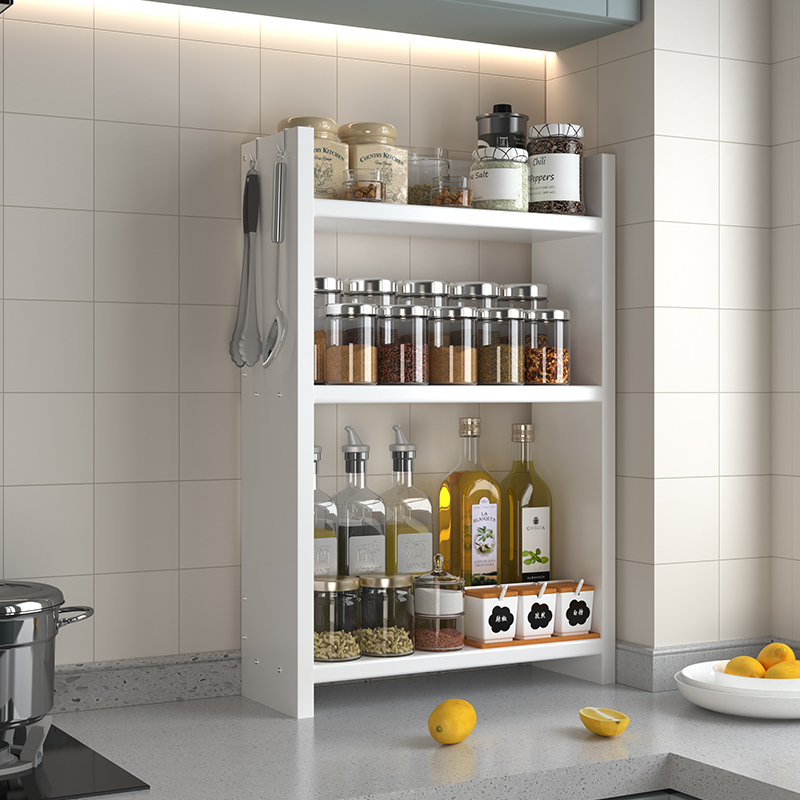 Kitchen seasoning box rack household countertop condiment combination set oil salt sauce vinegar bottle can corner storage rack