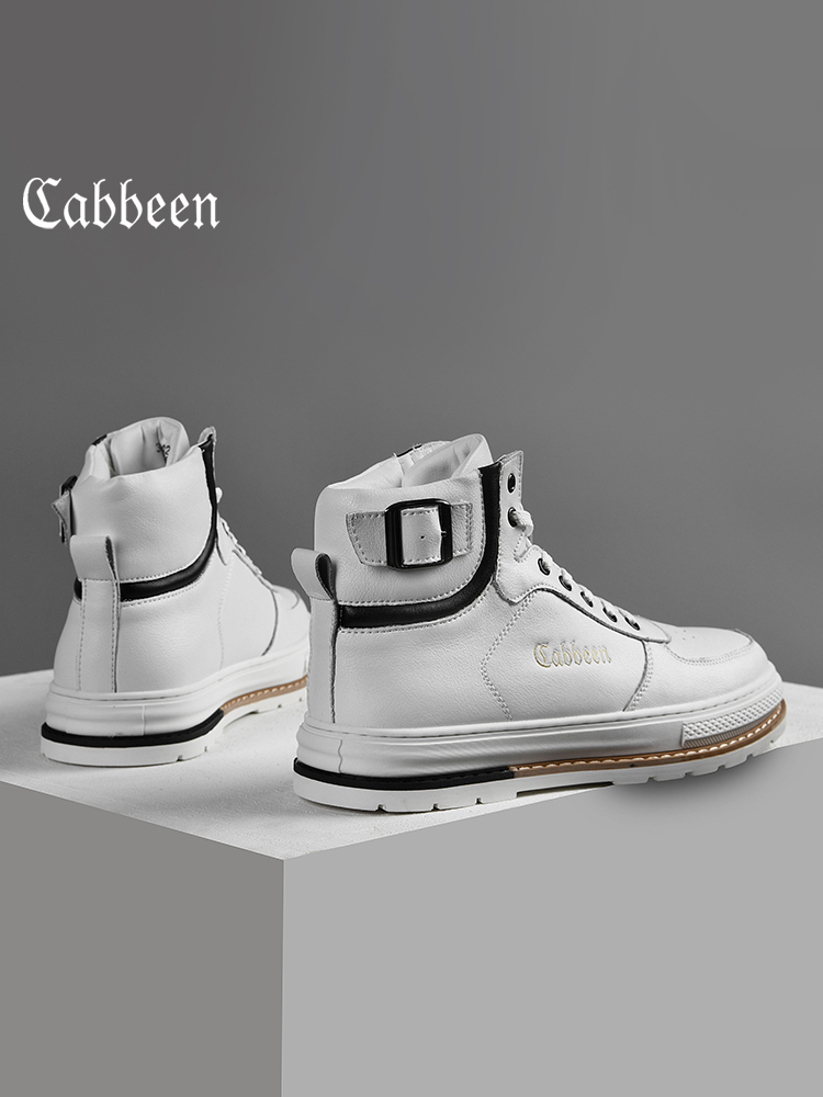 Cabin men's high-top shoes board shoes trendy men's shoes 2021 new winter small white shoes men's trendy shoes sports casual shoes