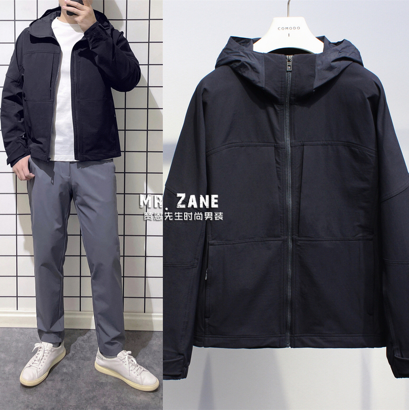 High-Quality Outdoor Elastic 3D Cut 2026 Spring Men's Skin-Friendly Comfortable Softshell Jacket Super Cool Hooded Coat