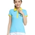 PEPSI Pepsi thể thao retro Áo sơ mi mùa hè cotton nữ áo thun ngắn tay 051119203 - Áo polo thể thao Áo polo thể thao