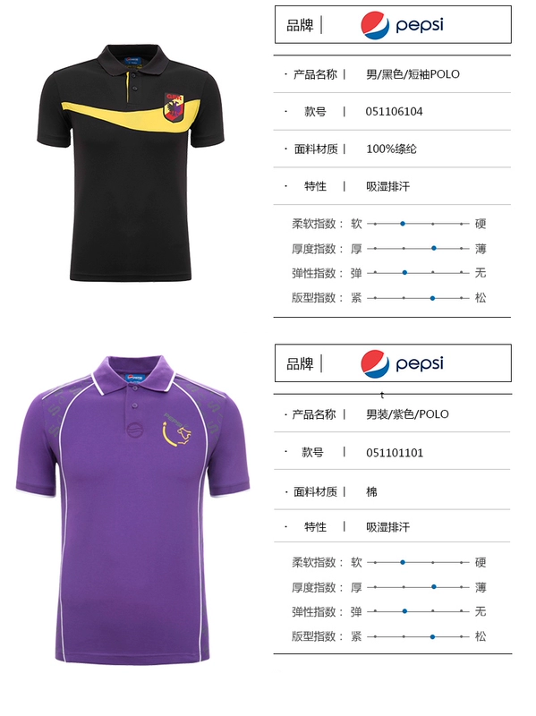 PEPSI Pepsi thể thao t-shirt nam ngắn tay áo polo ve áo xu hướng mùa hè cotton nhanh chóng làm khô sinh viên thanh niên 2018