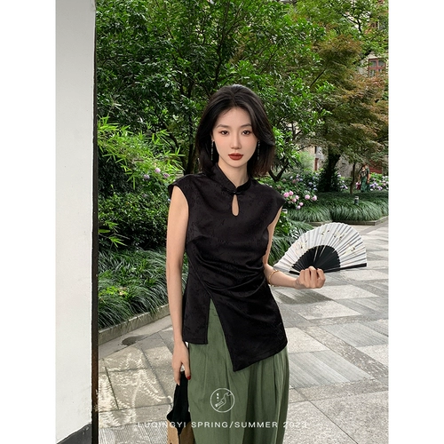 鹭青一 Оригинальное летнее ципао, юбка, китайский стиль